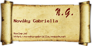 Nováky Gabriella névjegykártya