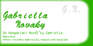 gabriella novaky business card